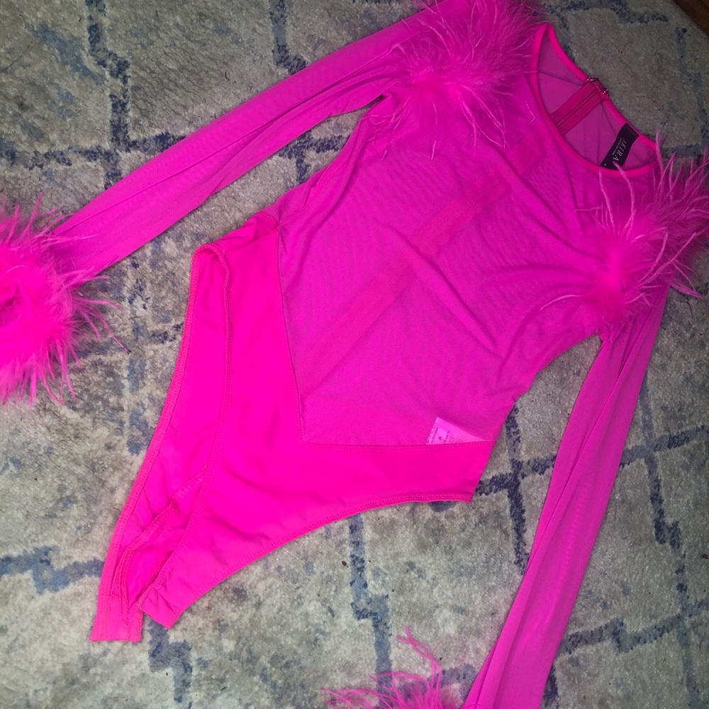 pink "Akira" body suit.